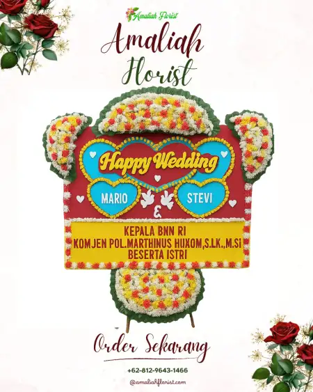 Papan Bunga Pernikahan Sapugarut